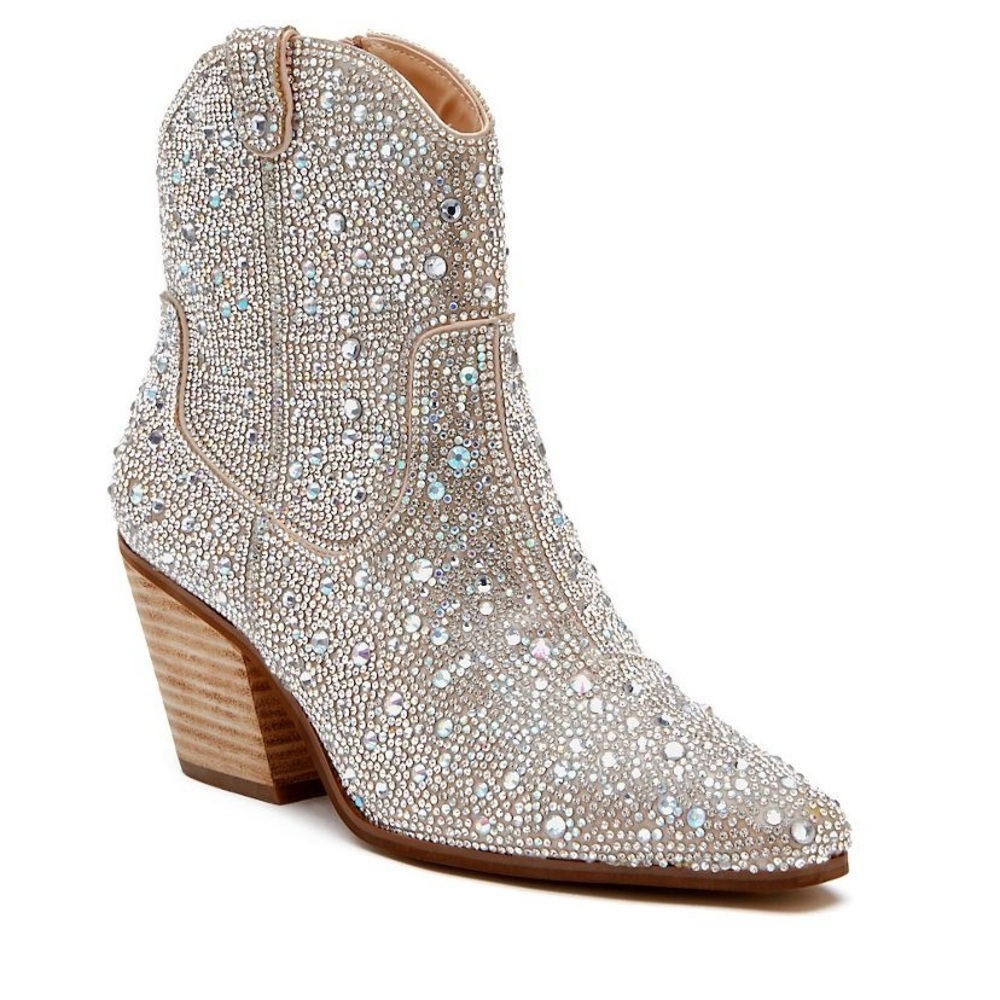 Anthropologie Matisse Marlo Crystal Embellished Ankle Boot
